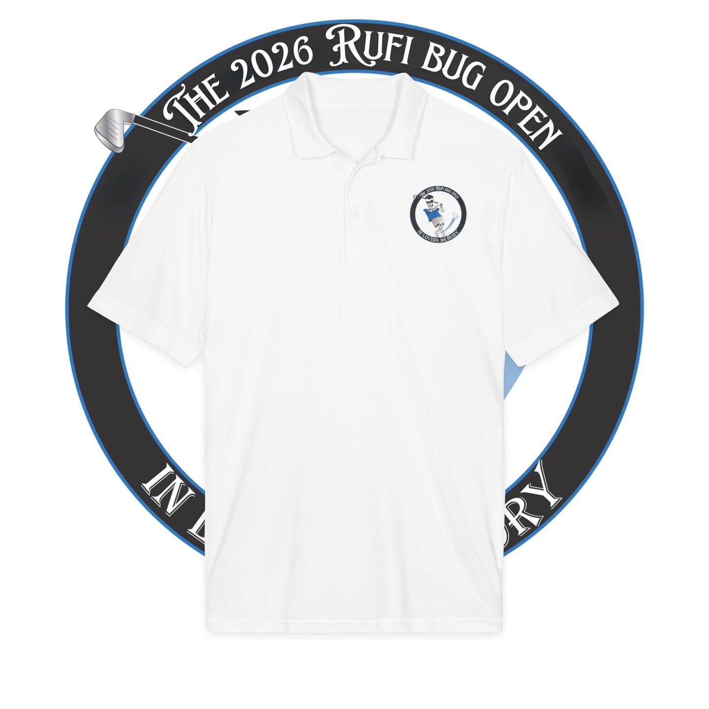 Rufi Bug Open 2026 Polo – Embroidered Golf Tournament Shirt
